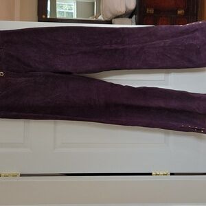 St. John By Marie Gray. Sz 14. Purple Suede Pants.